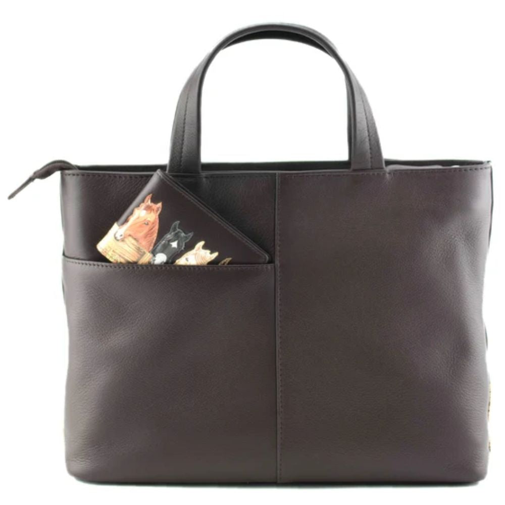 Mala Leather Stable Row Leather Multiway Grab Bag Brown