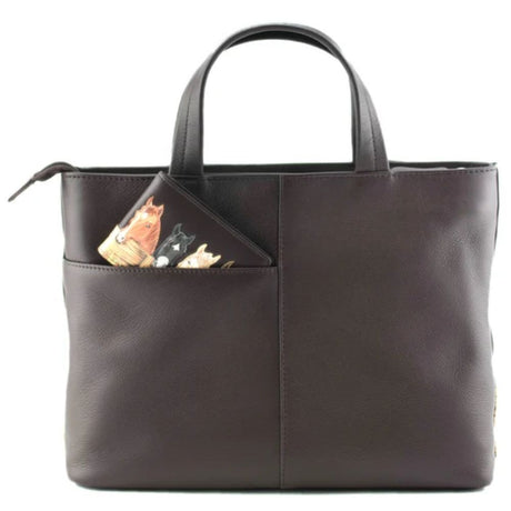 Mala Leather Stable Row Leather Multiway Grab Bag Brown