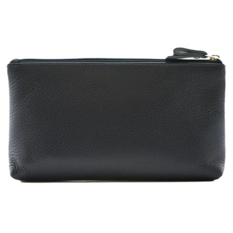 Mala Leather Stable Row Leather Zip Top Glasses Case Navy
