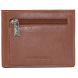 Mala Leather Tan Origin Plain Leather Card Holder With Zip Pocket - Old Railway Line Garden Centre