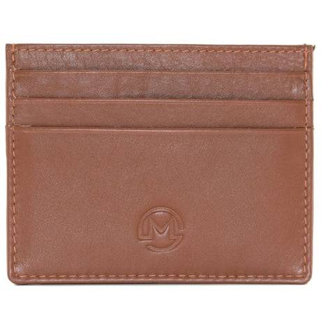 Mala Leather Tan Origin Plain Leather Card Holder With Zip Pocket - Old Railway Line Garden Centre