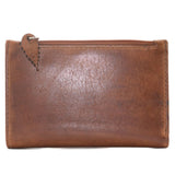 Mala Leather Wild Bloom Classic Tan Leather Compact Purse