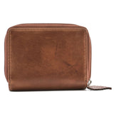 Mala Leather Wild Bloom Classic Tan Leather Tab Purse