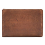 Mala Leather Wild Bloom Classic Tan Leather Tri fold Purse