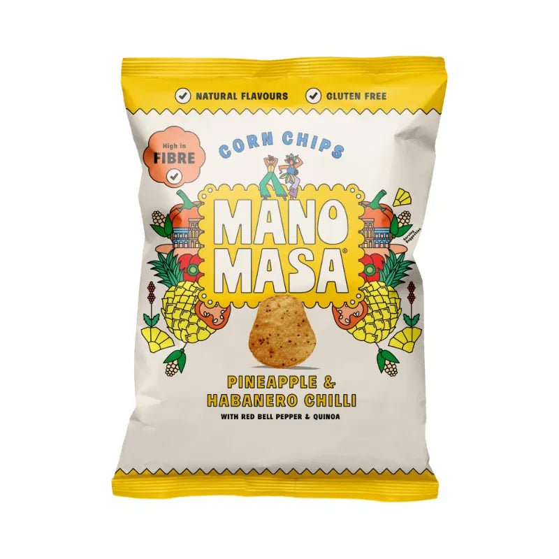 Manomasa 140g Pineapple & Habenero Chilli Tortilla Chips - Old Railway Line Garden Centre