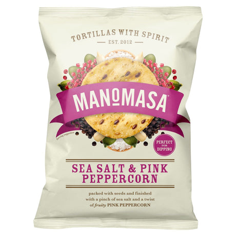 Manomasa 140g Sea Salt & Pink Peppercorn Tortilla Chips - Old Railway Line Garden Centre