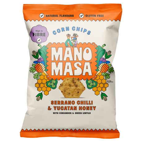ManoMasa 160g Serrano Chilli & Yucatan Honey Tortilla Chips - Old Railway Line Garden Centre