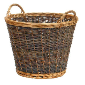 Manor Two Tone Large Willow Log Basket - Old Railway Line Garden Centre