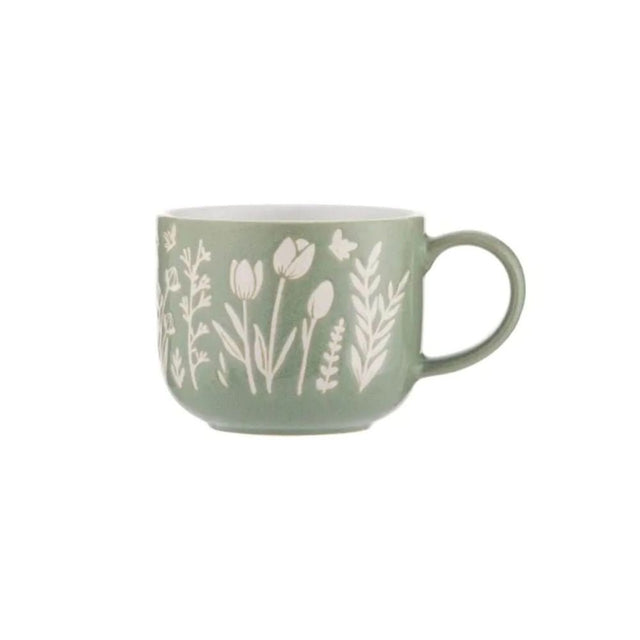 Mason Cash400ml In The Meadow Green Tulip Mug - Old Railway Line Garden Centre
