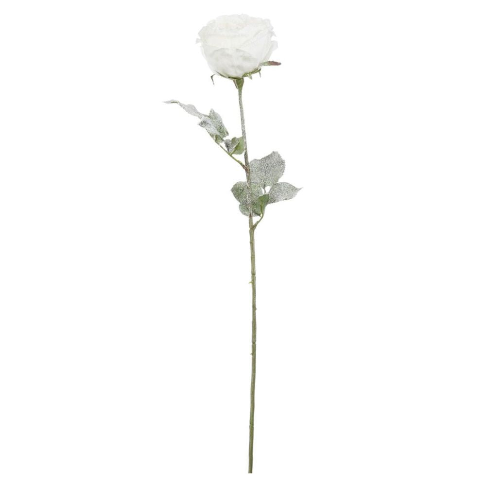 Mica 66cm Silk Cabbage Rose White Artifical Stem
