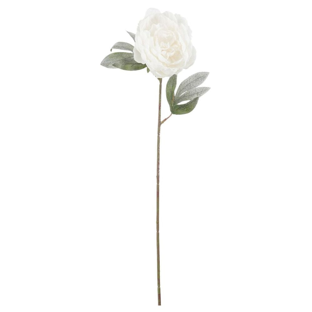 Mica 70cm Peony White Artifical Stem