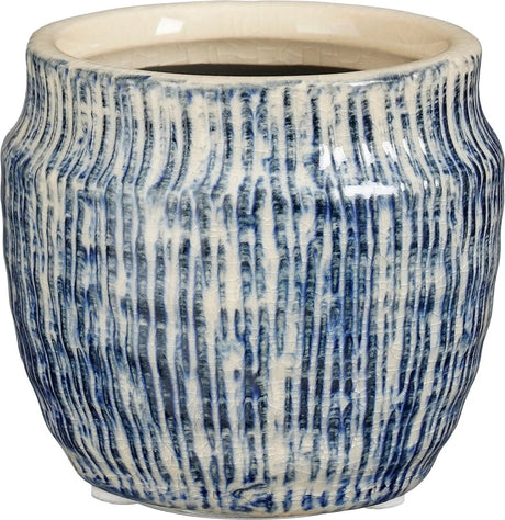 Mica Decorations 17cm Blue Martha Indoor House Plant Pot - Old Railway Line Garden Centre