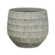 Mica Decorations 17cm Tobias Round Textured Plant Pot - Off White - Old Railway Line Garden Centre