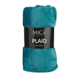 Mica Decorations 180cm Famke Fleece Blanket Throw - Teal - Old Railway Line Garden Centre