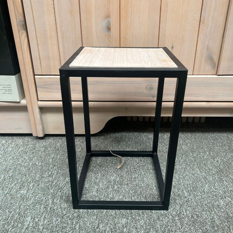 Mica Decorations 20cm Black Quinty Side Table - Old Railway Line Garden Centre