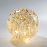 Mica Decorations 20cm White LED Battery Operated Globe
