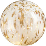 Mica Decorations 20cm White LED Battery Operated Globe