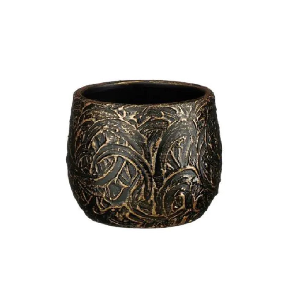 Mica Decorations 16.5cm Decorative Antiique Gold Arthur Pot