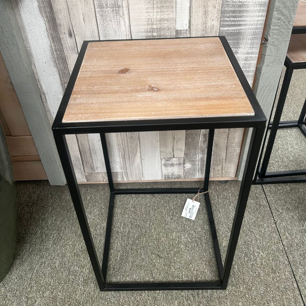 Mica Decorations 30cm Black Quinty Side Table - Old Railway Line Garden Centre