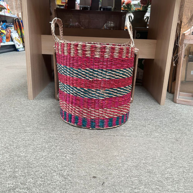 Mica Decorations 34cm Dark Pink Fredo Basket - Old Railway Line Garden Centre