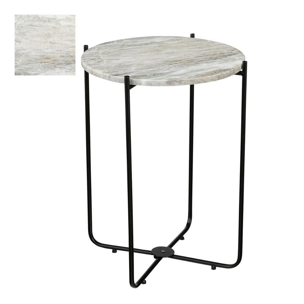 Mica Decorations 45cm Beige Armando Side Table