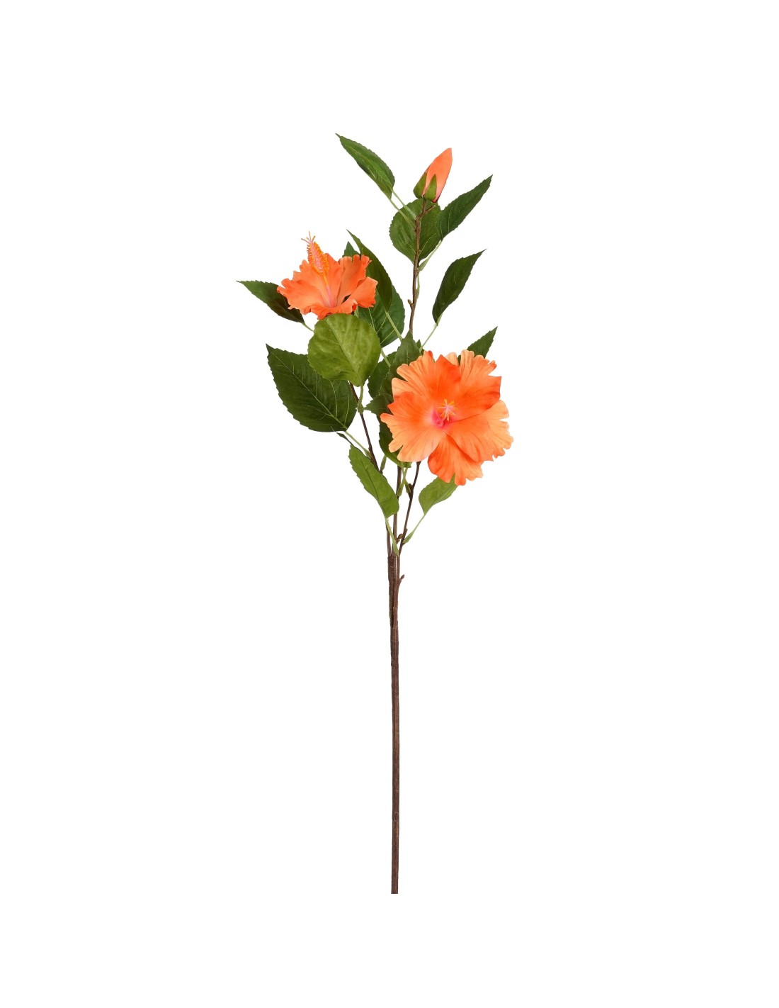 Mica Decorations 74cm Hibiscus Artificial Flower Stem Peach