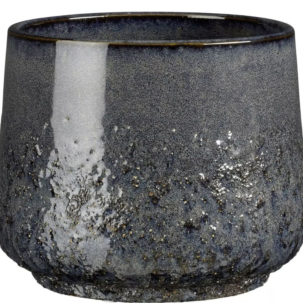 Mica Decorations 16cm Blue 'Mylo' Pot