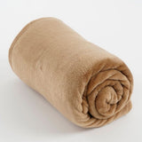 Mica Decorations Famke Fleece Plaid - L180 x W130 cm - Light brown