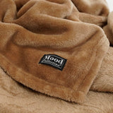 Mica Decorations Famke Fleece Plaid - L180 x W130 cm - Light brown