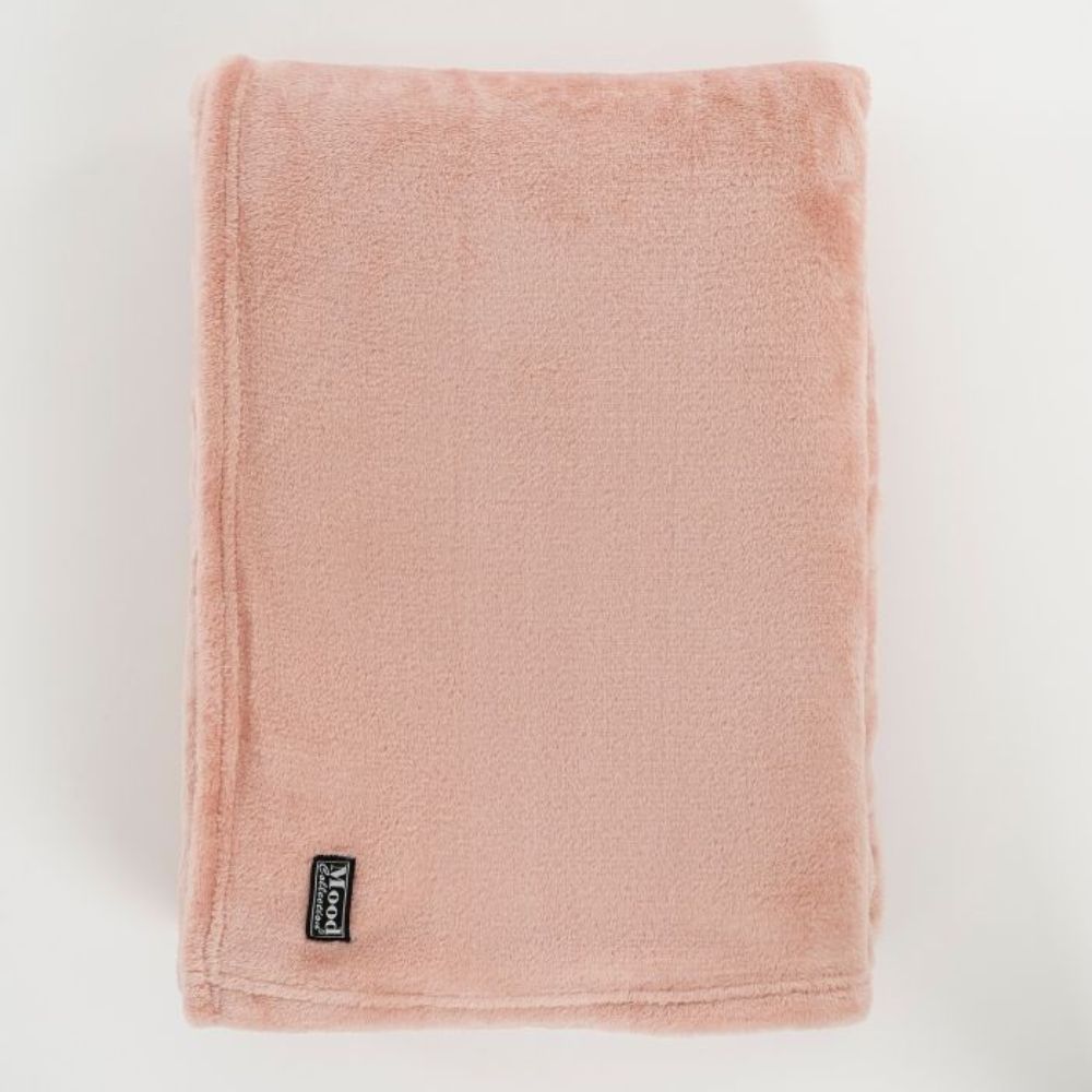 Mica Decorations Famke Fleece Plaid - L180 x W130 cm - Peach