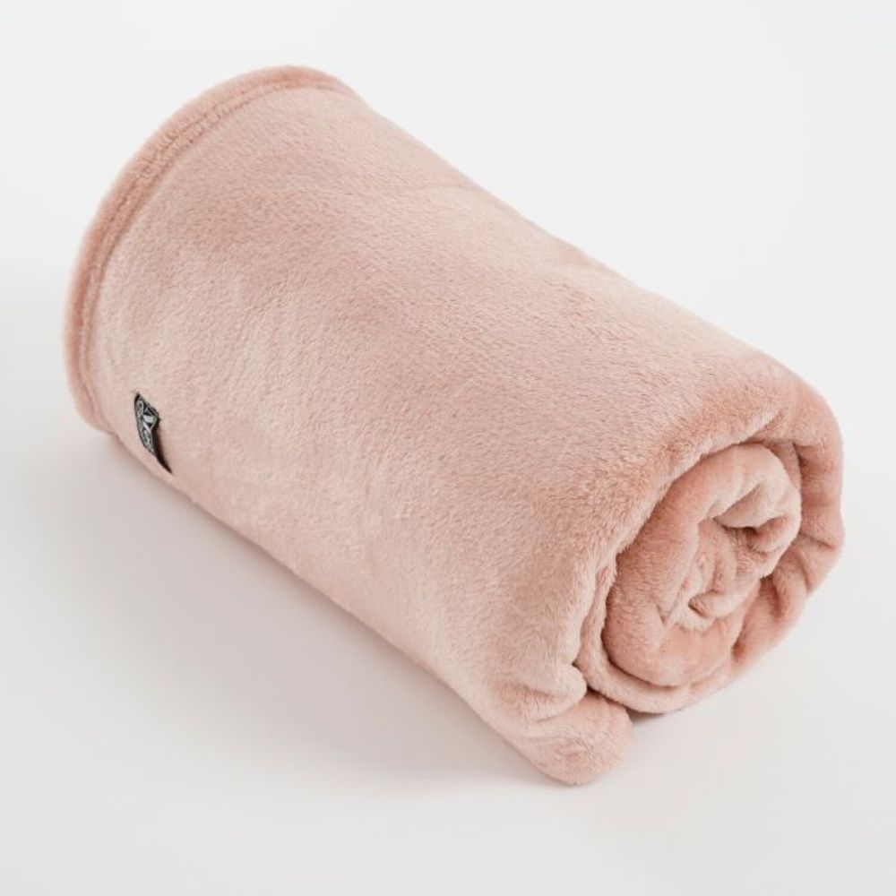 Mica Decorations Famke Fleece Plaid - L180 x W130 cm - Peach
