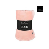 Mica Decorations Famke Fleece Plaid - L180 x W130 cm - Peach