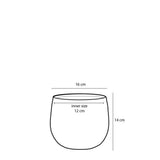 Mica Decorations Gabriel Plant Pot - H14 x D16 cm - Bordeaux