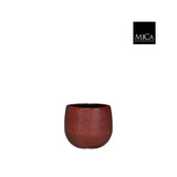 Mica Decorations Gabriel Plant Pot - H14 x D16 cm - Bordeaux