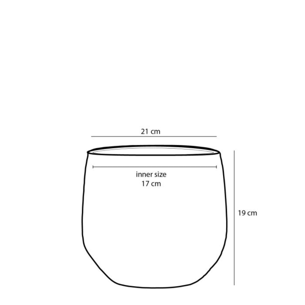 Mica Decorations Gabriel Plant Pot - H19 x D21 cm - Bordeaux