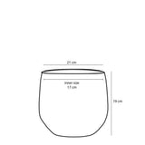 Mica Decorations Gabriel Plant Pot - H19 x D21 cm - Bordeaux