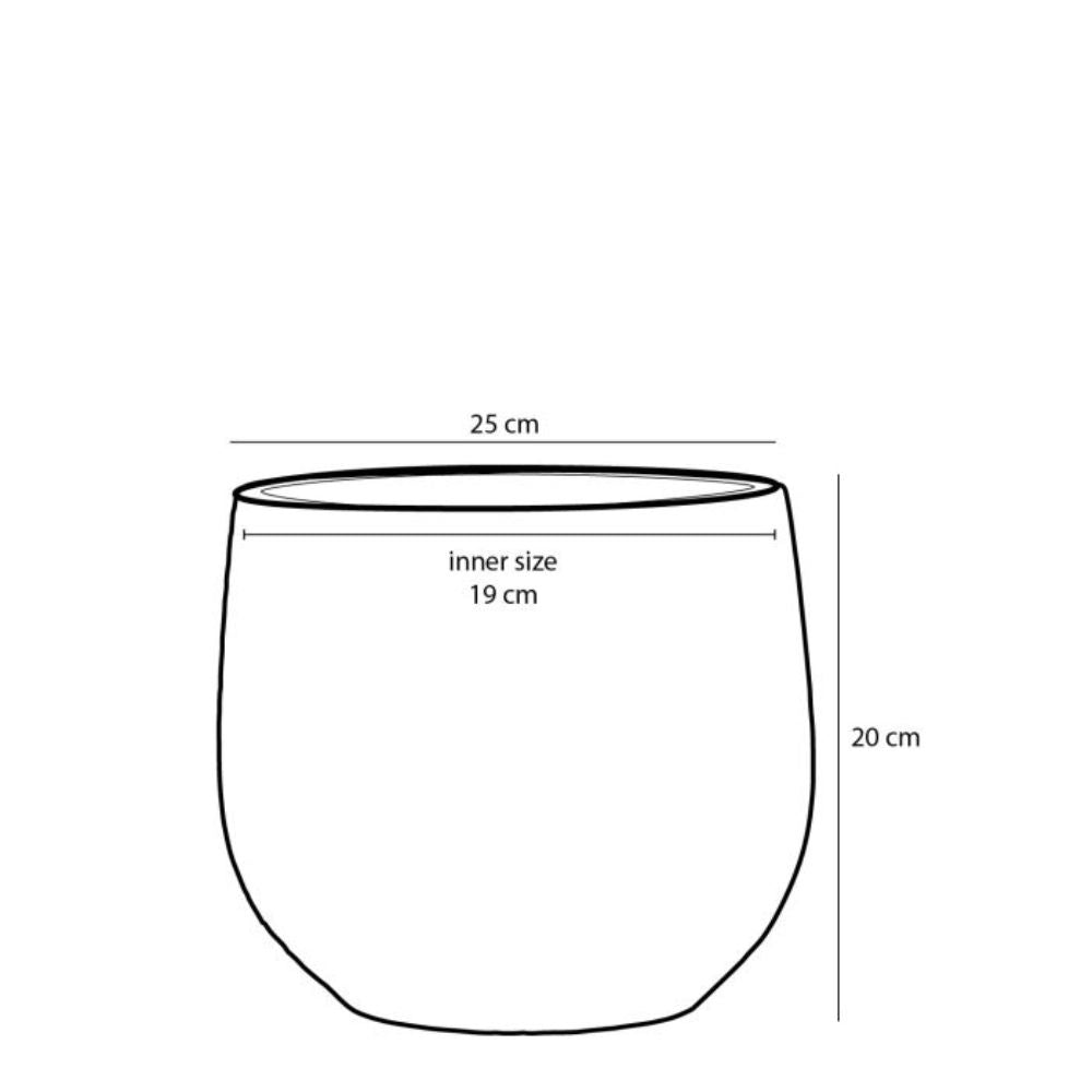 Mica Decorations Gabriel Plant Pot - H20 x D25 cm - Bordeaux