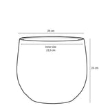 Mica Decorations Gabriel Plant Pot - H25 x D29 cm - Bordeaux