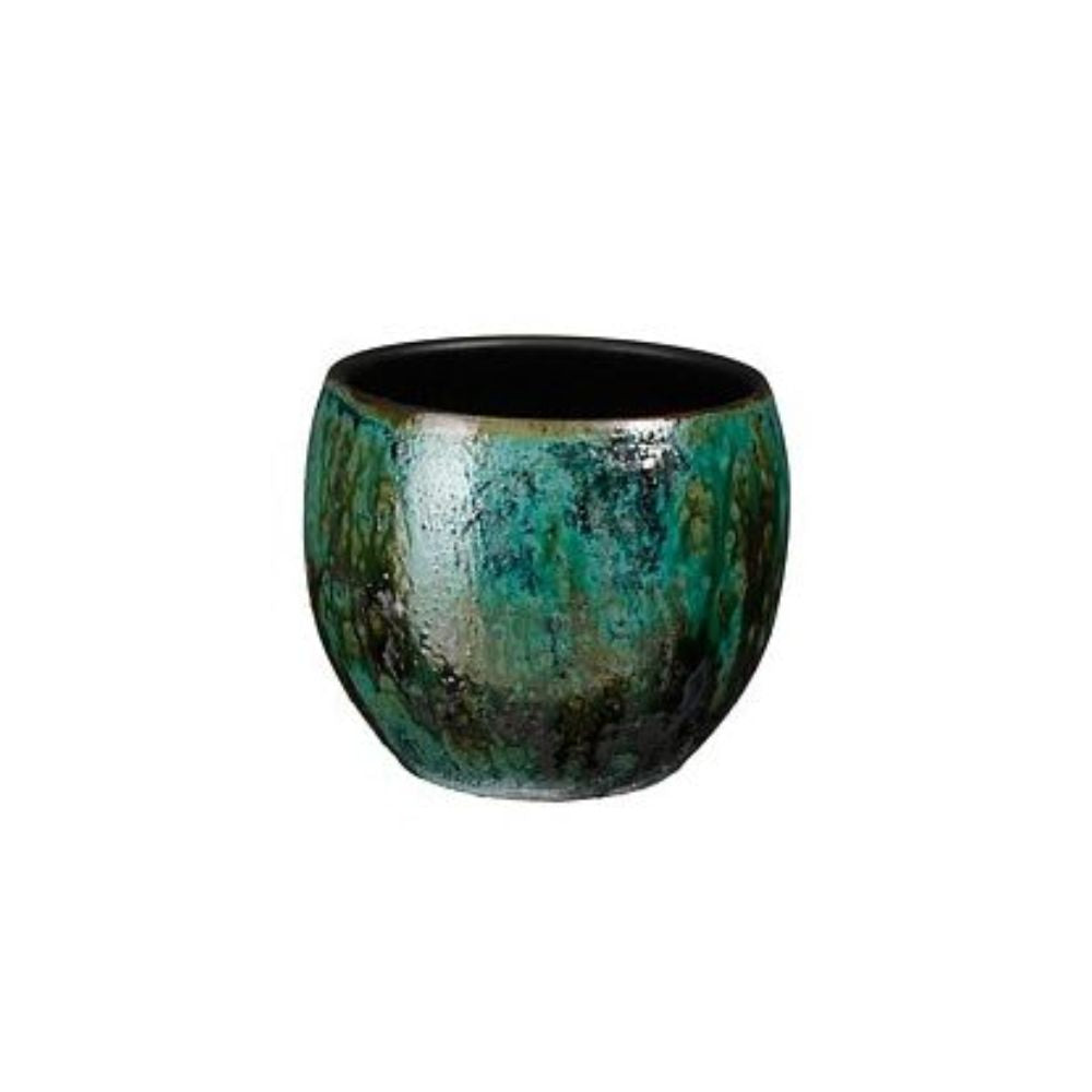 Mica Decorations Loren Pot Round Blue H13 x D14cm