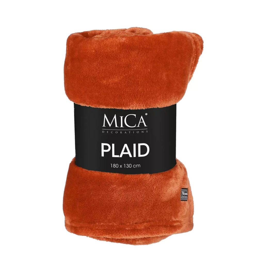 Mica Decorations 180cm Orange Fleece Blanket