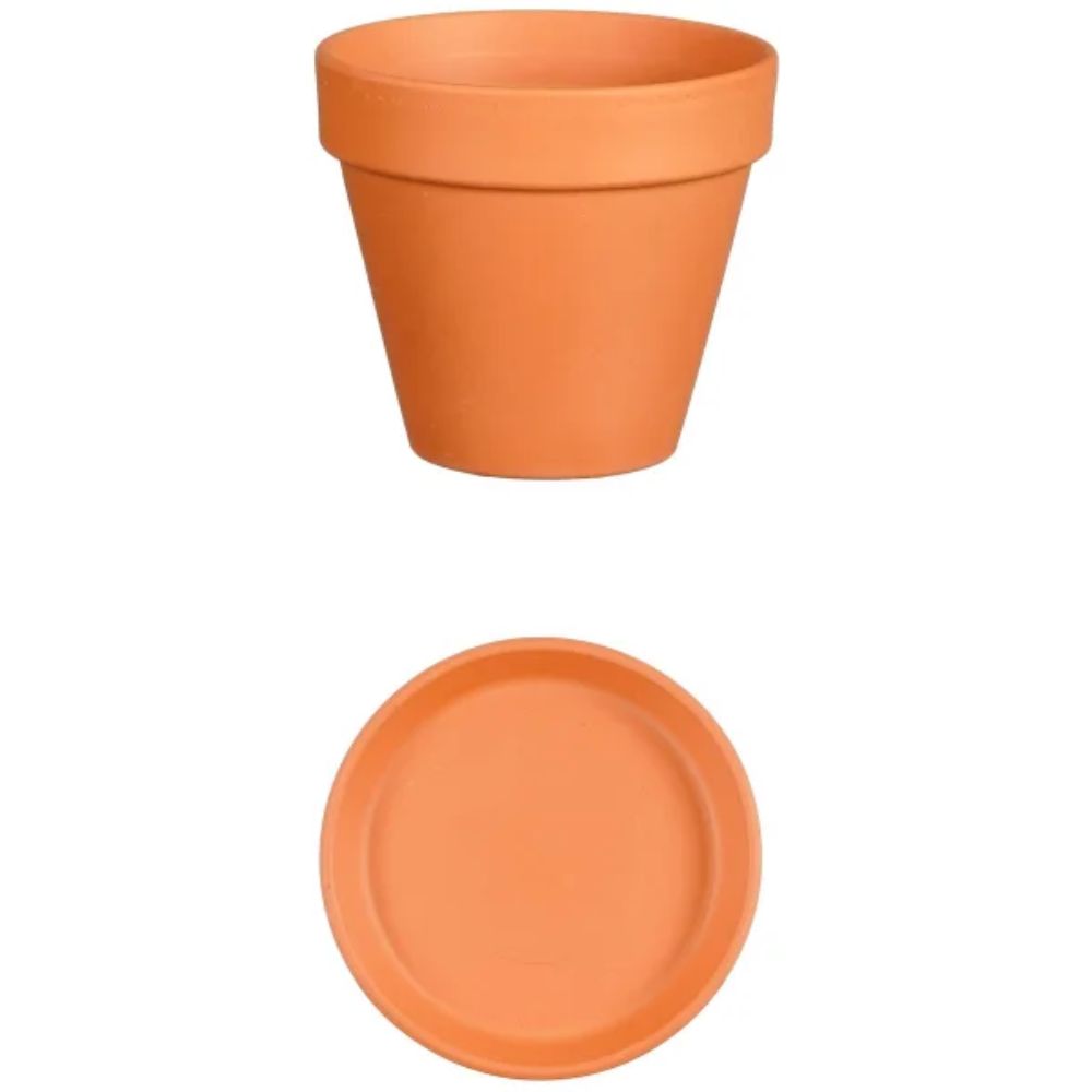 Mica Decorations 11.5cm Terracotta Pot & Saucer