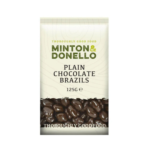 Minton & Donello 125g Plain Chocolate Brazil Nuts - Old Railway Line Garden Centre