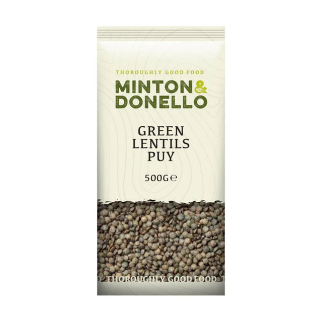 Minton & Donello 500g Green Lentils Puy - Old Railway Line Garden Centre