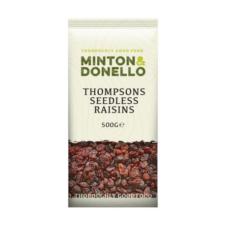 Minton & Donello 500g Seedless Raisins - Old Railway Line Garden Centre