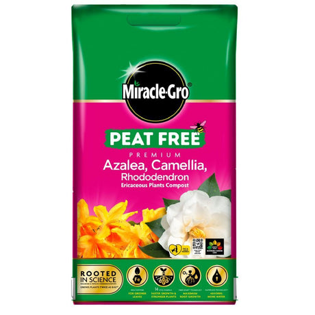 Miracle - Gro 10L Peat Free Premium Azalea, Camellia & Rhododendron Ericaceous Compost - Old Railway Line Garden Centre