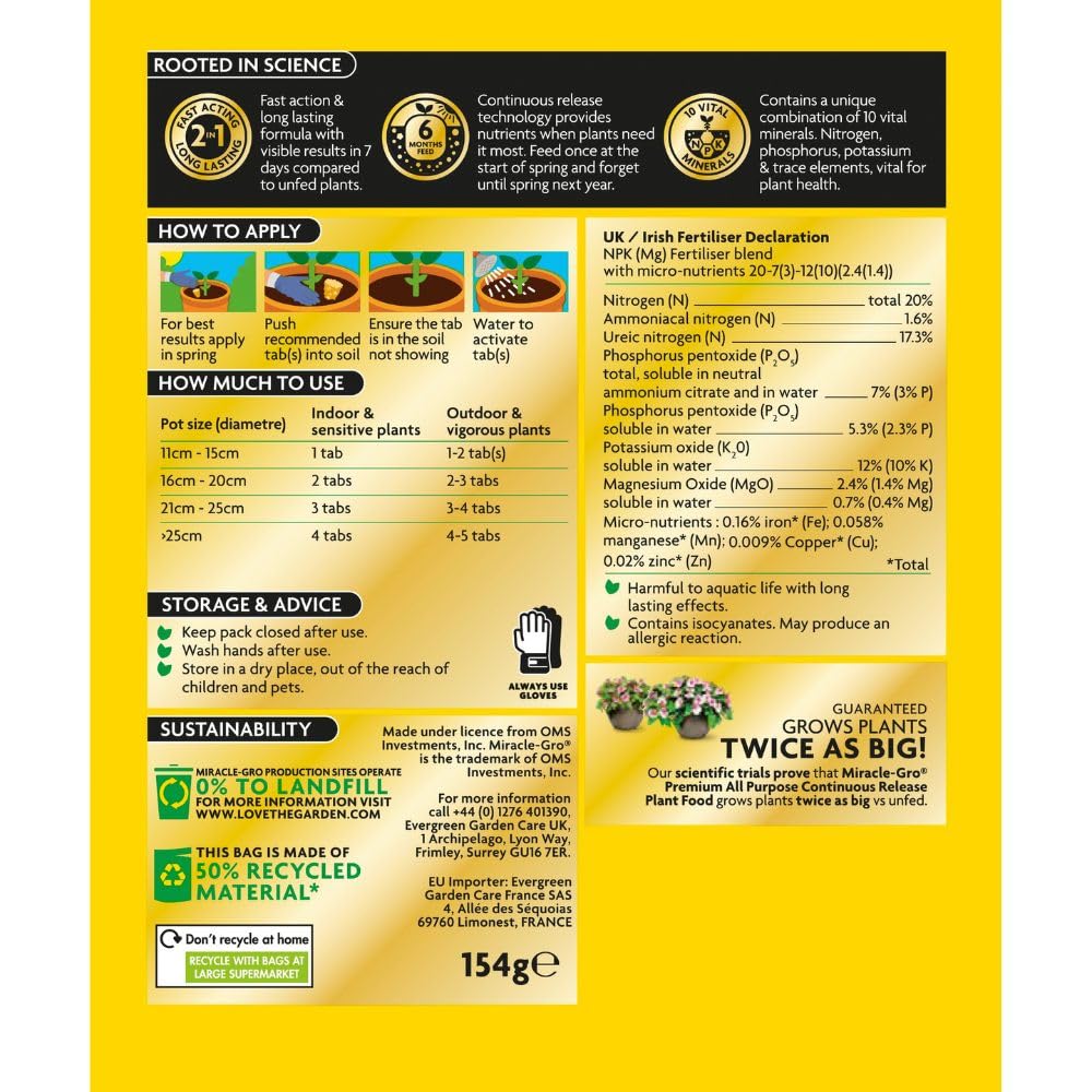 Miracle - Gro® 35 Premium All Purpose Continuous Release Plant Food Tablets - Old Railway Line Garden Centre