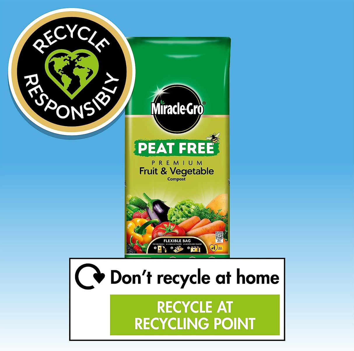 Miracle - Gro 40L Premium Peat Free Fruit & Veg Compost - Old Railway Line Garden Centre