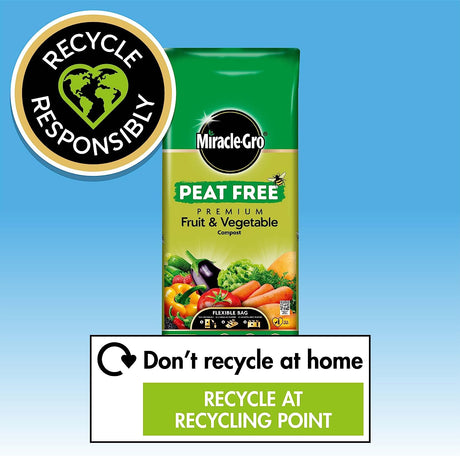 Miracle - Gro 40L Premium Peat Free Fruit & Veg Compost - Old Railway Line Garden Centre