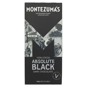 Montezuma's 90g Absolute Black 100% Cocoa Dark Chocolate - Old Railway Line Garden Centre