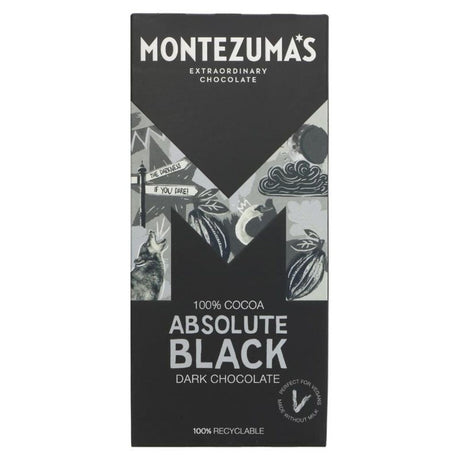 Montezuma's 90g Absolute Black 100% Cocoa Dark Chocolate - Old Railway Line Garden Centre